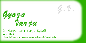 gyozo varju business card