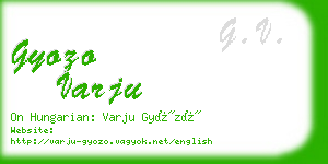 gyozo varju business card